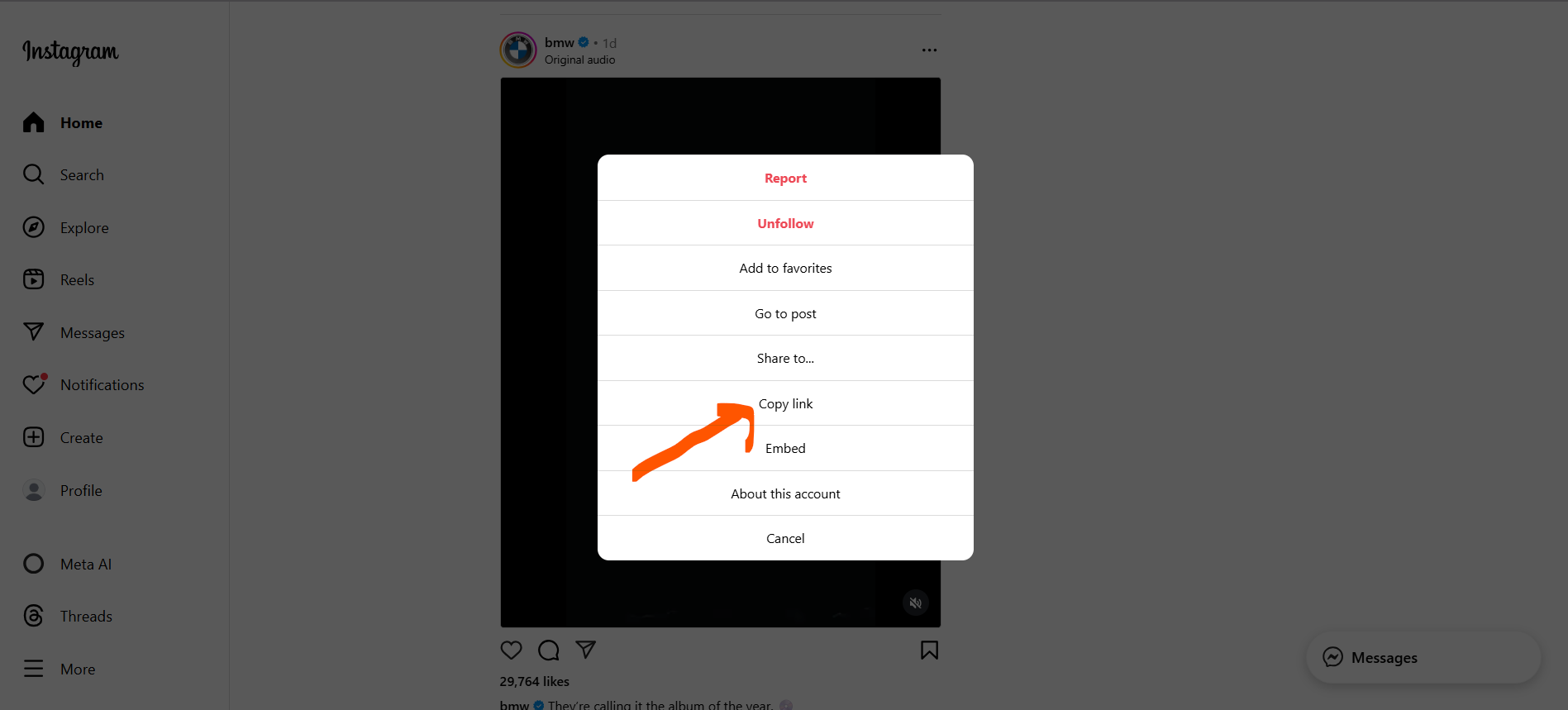 Illustration of Step 2: Paste the Link into TeraLinks Instagram Downloader