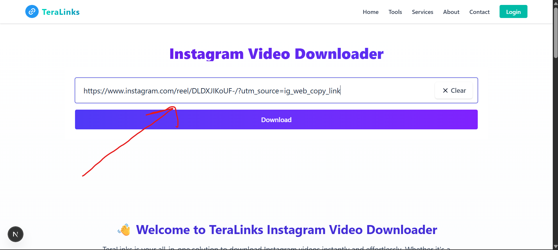 Illustration of Step 3: Click Download to Fetch Your Instagram Content